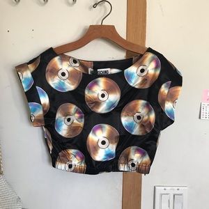 Moschino x HM satin crop top